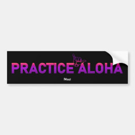 Maui Practice Aloha PurpleRay Shaka (Hang lose) Autoaufkleber