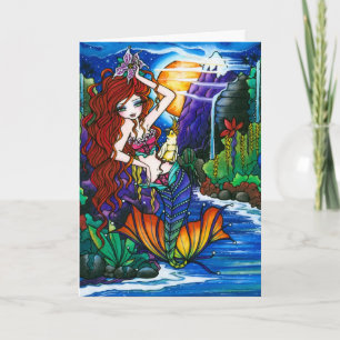 Maui Princess Mermaid Fairy Cockatoo Card Karte