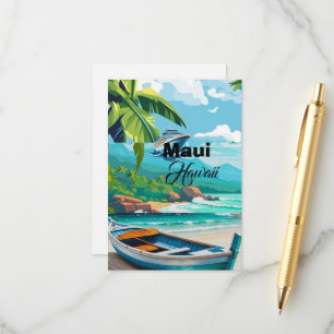 Maui Reise Postkarten Kunst, Maui Hawaii Reise Pos