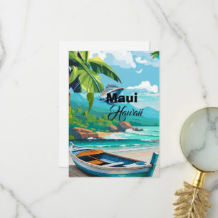 Maui-Reise-Postkartengestaltung, Maui Hawaii Reise Dankeskarte