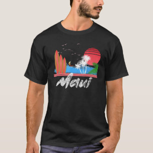 Maui Retro Surf Hawaii Design Kleidung T-Shirt