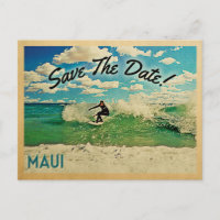 Maui Save the Date Hawaii Surfing