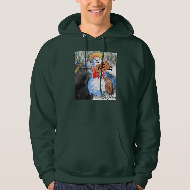 Maui Snowman Holiday Hoodie (Vorderseite)