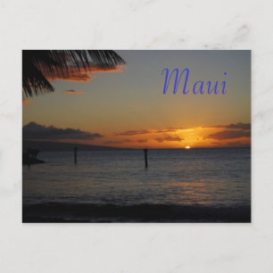 Maui Sunset Postcard Postkarte