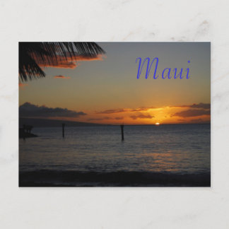 Maui Sunset Postcard Postkarte