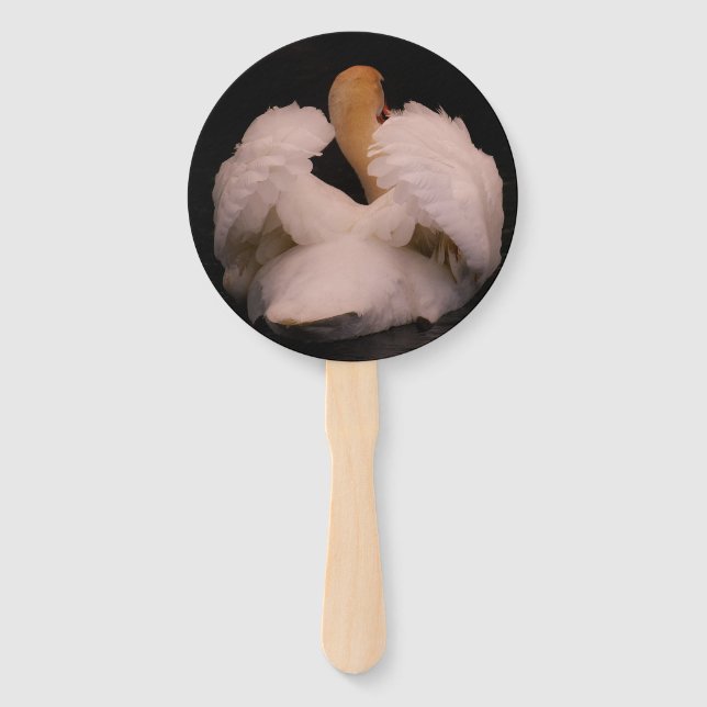 Maui Swan Hand Fan Set Fächer (Vorderseite)