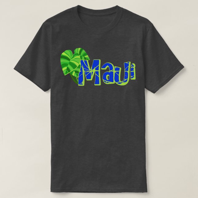 Maui Taro Pflanze Blätter Hawaii TShirt (Design vorne)