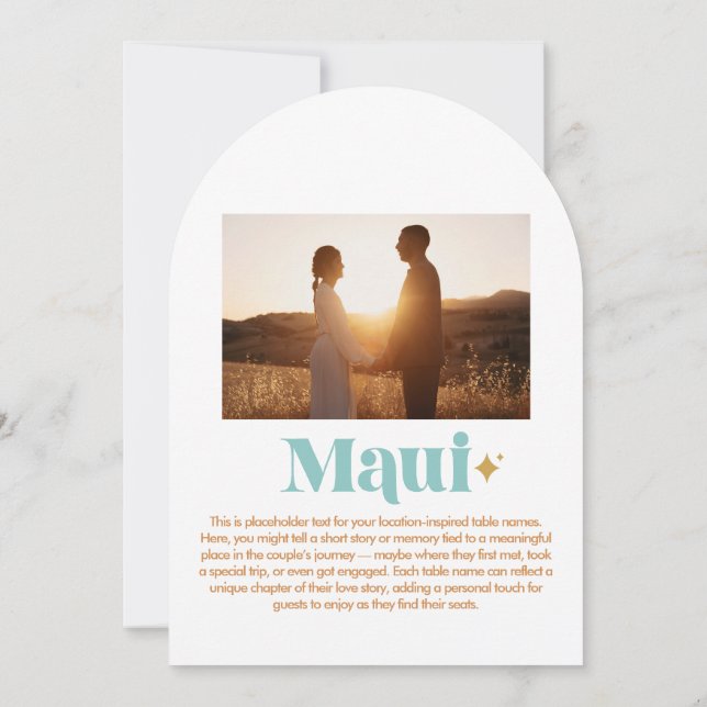 Maui Tischnummer (Rückseite)