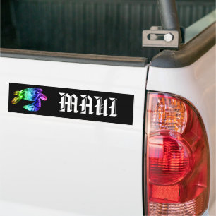 MAUI - Tribal Honu Rainbow Autoaufkleber