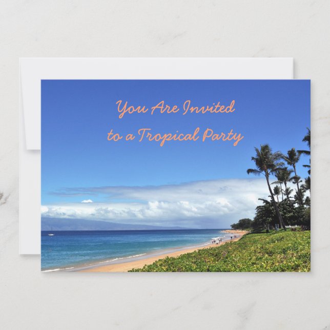 Maui Tropical Party Einladung (Vorderseite)