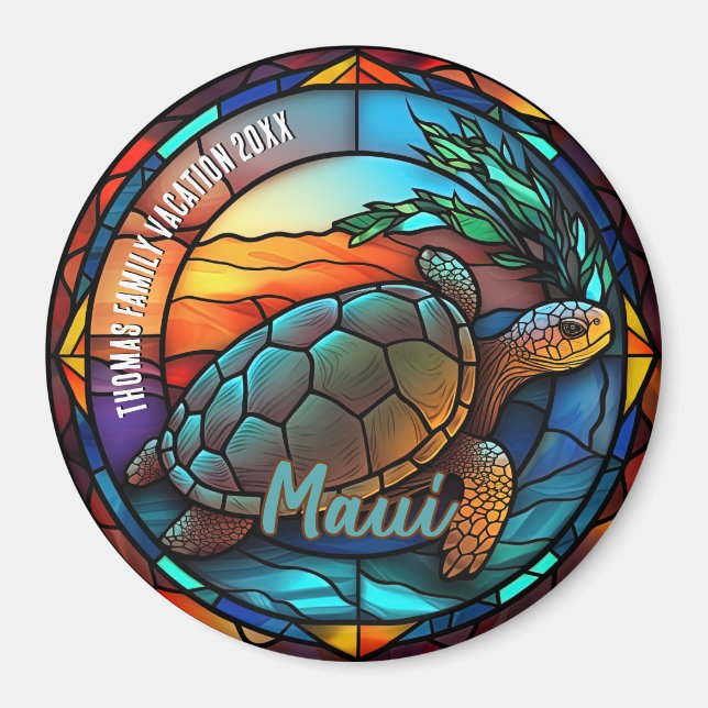 Maui-Urlaubs-Souvenir Magnet (Vorne)