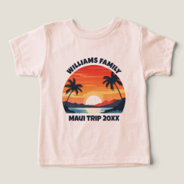 Maui Vacation Sunrise Palmen Bäume Personalisiert