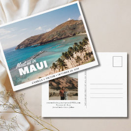 Maui Wedding Beach Save the Date Postcard Postkarte