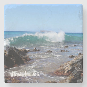 Maui-Welle auf geheimem Strand-Untersetzer Steinuntersetzer