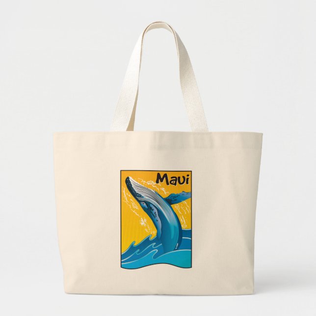 Maui Whale Bag Jumbo Stoffbeutel (Vorne)