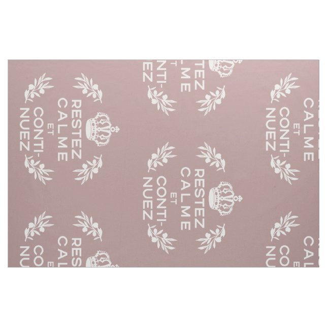 Maul weiße französische Skripte Ruhe bewahren und  Stoff (Fat Quarter (45,7 x 55,9 cm))