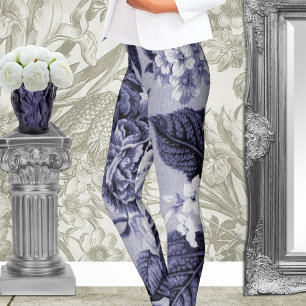 Maulbeere blaues lila botanisches BlumenToile No.1 Leggings