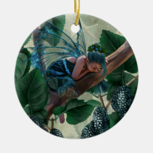 Maulbeerfee Keramikornament
