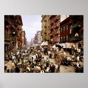 Maulbeerstraße, New York City, NY 1900 Poster