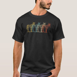 Maultier Vintage Retro Esel Pferd Hybrid Liebhaber T-Shirt