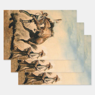 „Maultier“ Western Art von Will James Geschenkpapier Set