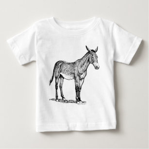 Maultier-Zeichnen, störrisch Baby T-shirt