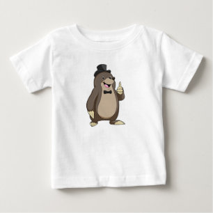 Maulwurf als Bräutigam mit Krawatte Baby T-shirt