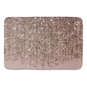 Maulwurf-Blush Rosa Rose Bronze Gold Glitter Glamo Badematte