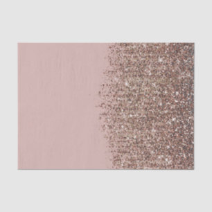 Maulwurf-Blush Rosa Rose Bronzegold Glitter Glamou Seidenpapier