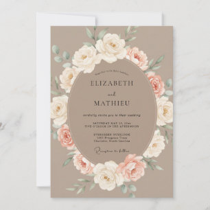 Maulwurf Delikate Florale Romanze Hochzeit Einladung