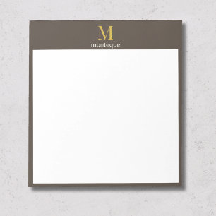 Maulwurf-Gold-Monogramm Personalisierter Name Luxu Notizblock