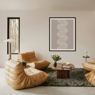 Maulwurf Lombard Wellenlinien Moderne Minimalistis Poster