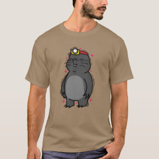 Maulwurf mit Stirnlampe Tierhügel vintage T-Shirt
