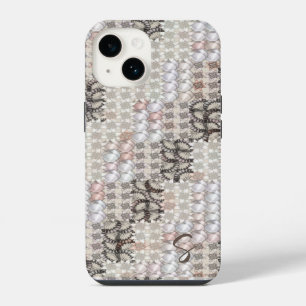 Maulwurf und Rosé Matrix-Design iPhone 14 Hülle
