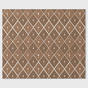 Maulwurfbraun Diamant Modern Skandinavisch Geschenkpapier
