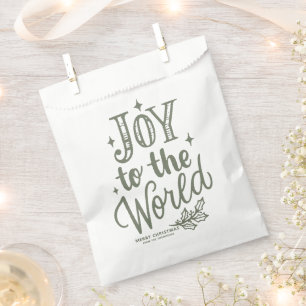 Maulwurfgrün Freudige Weihnachtsgrüße Schriftzug Geschenktütchen