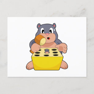 Maulwurfs-Spiel Postkarte