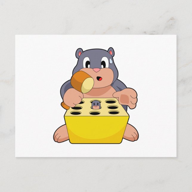 Maulwurfs Spiel Postkarte (Vorderseite)