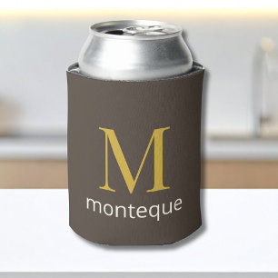 Maulwurfsgold-Monogramm Personalisierter Name Luxu Dosenkühler