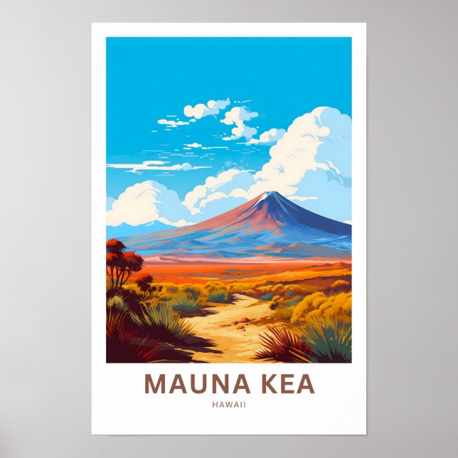 Mauna Kea Hawaii Travel Print Poster (Vorne)