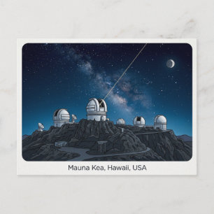 Mauna Kea Hawaii USA Sterngucker-Reisepostkarte Postkarte