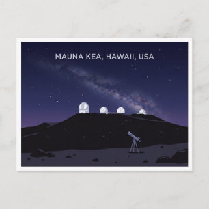 Mauna Kea Hawaii USA Sterngucker-Reisepostkarte Postkarte