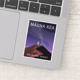 Mauna Kea Observatorium Sternenhimmel Retro Poster Aufkleber