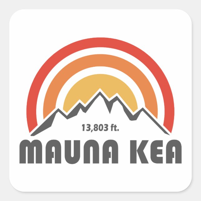Mauna Kea Quadratischer Aufkleber (Vorderseite)