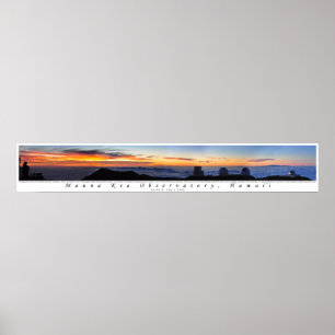 Mauna Kea Sunset Panorama Poster