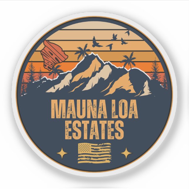 Mauna Loa Anwesens, Hawaii Aufkleber (Vorderseite)
