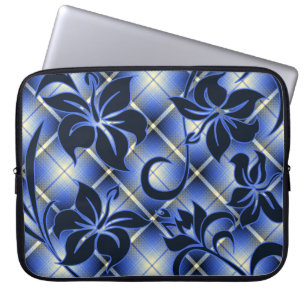 Mauna Loa Hawaiian Hibiskus Kariert Laptopschutzhülle