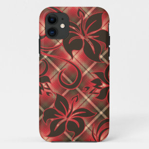 Mauna Loa hawaiischer Hibiskus kariert Case-Mate iPhone Hülle