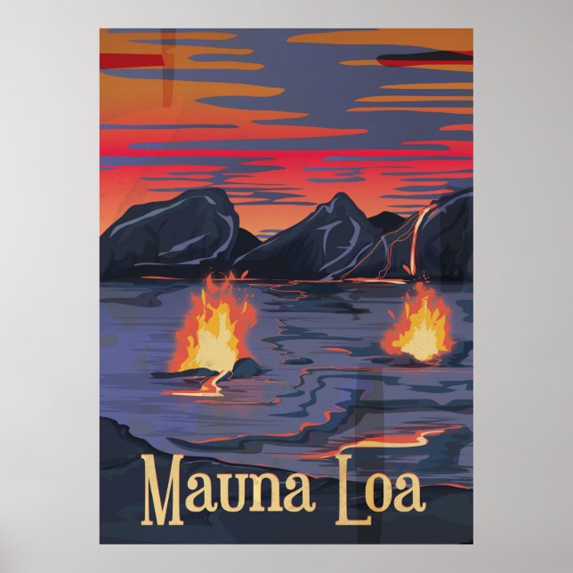 Mauna Loa Vulkan-Plakat Poster (Vorne)