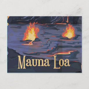 Mauna Loa Vulkan-Plakat Postkarte